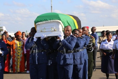 The body of former Speaker Samuel Sitta.
