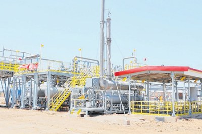 A gas extraction plant in Tanzania.