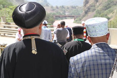 There were many dignitaries from all sectors at the inauguration of Gibe III. What stood out the most besides the energy power that is expected to be gained was the rich diversity of people. Here two faith leaders from the Christian and Muslim faith walk-hand-in-hand to celebrate a great Ethiopian milestone.