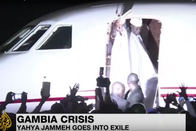 Al Jazeera records the departure of Yahya Jammeh into exile after 22 years in power.
