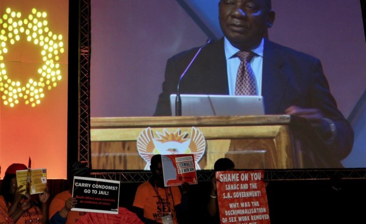 South Africa Sex Workers Demonstrate During Cyril Ramaphosa S Speech