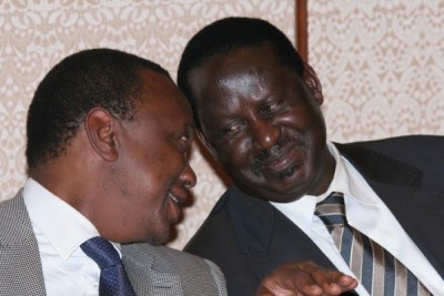 Uhuru Kenyatta and Raila Odinga.