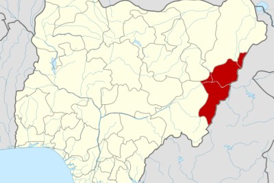 Adamawa on map.