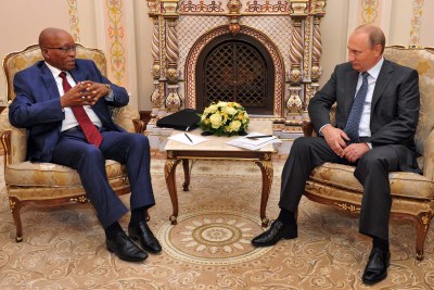 President Jacob Zuma Russian President Vladimir Putin (file photo).