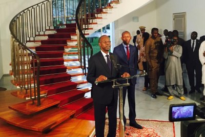 Le Premier ministre du Sénégal Mahammed Boun Abdallah Dionne lors de l'annonce du nouveau gouvernement, le 7 septembre 2017
