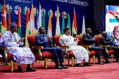 President Muhammadu Buhari attends the 4th Meeting of the Presidential Task Force on ECOWAS Single Currency in Niamey, Niger Republic.