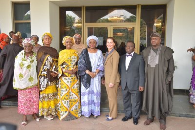 Melinda Gates (center right), co-chair of the Bill and Melinda Gates Foundation attended the Future Assured Initiative's consultation on improving mother/child health and nutrition in Nigeria last January, hosted by First Lady Aisha Buhari (center), attended by senior government officials and Wellbeing Foundation President and the Senate president's wife Toyin Saraki  (center left).