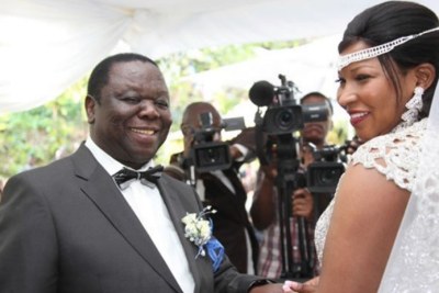 The late Morgan Tsvangirai and wife Elizabeth Macheka(file photo).