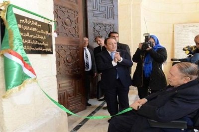 Le président Bouteflika inaugurant la mosquée Ketchaoua restaurée et les extensions du métro d'Alger, le lundi 9 Avril 2018