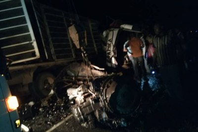 The bus travelling from Lira district to Kampala hit the tractor from the rear before it rolled and collided with an oncoming cargo lorry.