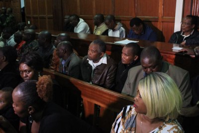 The suspects implicated in the National Youth Service theft of Sh468 million.