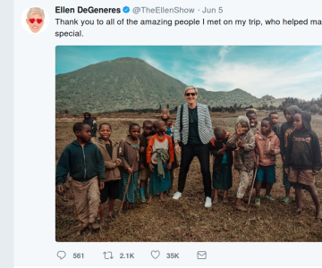 Was This Ellen DeGeneres Photo With Rwandan Children Poverty Porn?