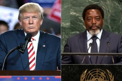 Le président des USA Donald Trump et Joseph Kabila Président de la RDC (archive)