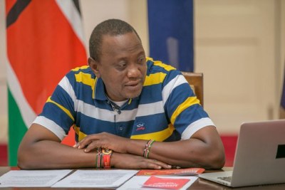 President Uhuru Kenyatta fields questions from Kenyans during a past virtual interaction on Facebook from State House, Nairobi.