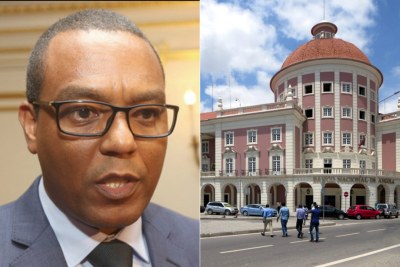 Left: José de Lima Massano, Governor of Angola's Central Bank. Right: The Central Bank building.
