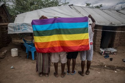 Les réfugiés ougandais LGBT posent (photo d'archives)