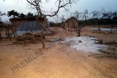 Destroyed homes in Kajuru, Kaduna (file photo).