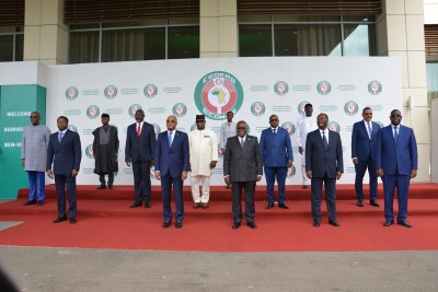 ECOWAS leaders at a September 2021 summit onGuinea held in Accra.