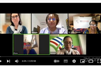 Capture d'écran du panel virtuel de AllAfrica Global Media, le 07 Mars 2022