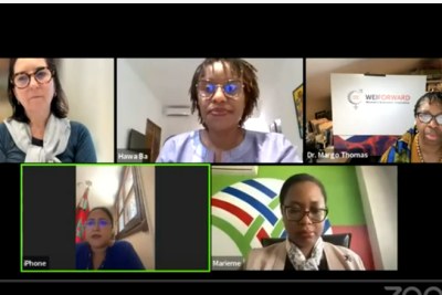 Capture d'écran du panel virtuel de AllAfrica Global Media, le 07 Mars 2022