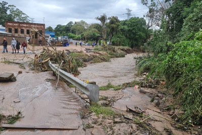 Infrastructure damage in Pinetown, KwaZulu Natal