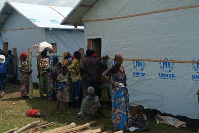 Le HCR fournit une assistance d'urgence aux personnes fuyant les affrontements armés dans le territoire de Rutshuru, dans la province du Nord-Kivu en République démocratique du Congo. (archive)