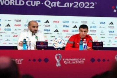 Conférence de presse de l'équipe nationale du Maroc au Qatar 2022