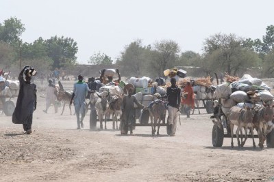 Displaced people in the North West region (file photo).