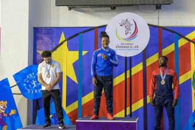 Cérémonie remise de médaille aux 9es Jeux de la Francophonie en RD Congo 2023