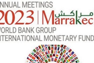 Logo des Assemblées Générales FMI/Banque Mondiale 2023