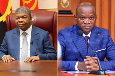 Le président de l'Angola à gauche et le président de la transition au Gabon à droite