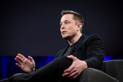 Elon Musk interviewé par Chris Anderson lors de TED2017 - The Future You, du 24 au 28 avril 2017, Vancouver, BC, Canada.