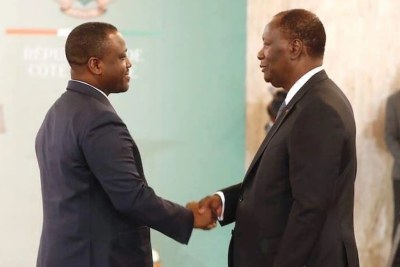 Alassane Ouattara et Guillaume Soro