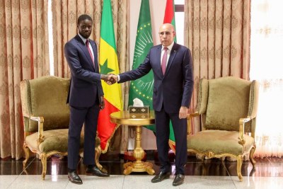 SEM Bassirou Diomaye Faye, Président de la République du Sénégal et SEM Mouhamed Cheikh El Ghazouani Président de la Mauritanie